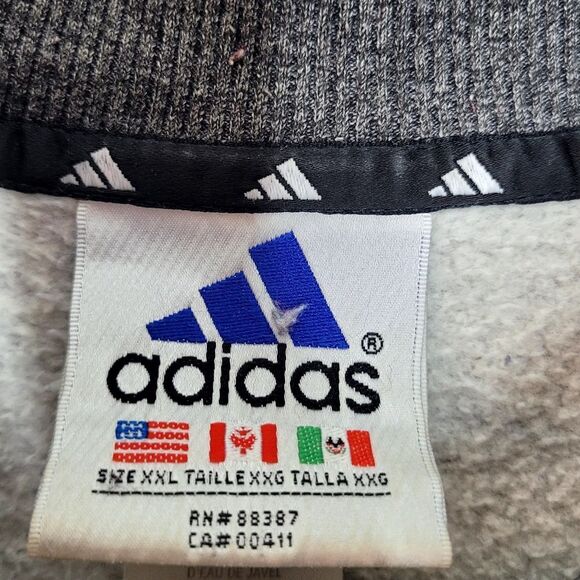 Vintage Y2K Adidas Gray Crewneck Sweater Size XXL - Picture 5 of 6